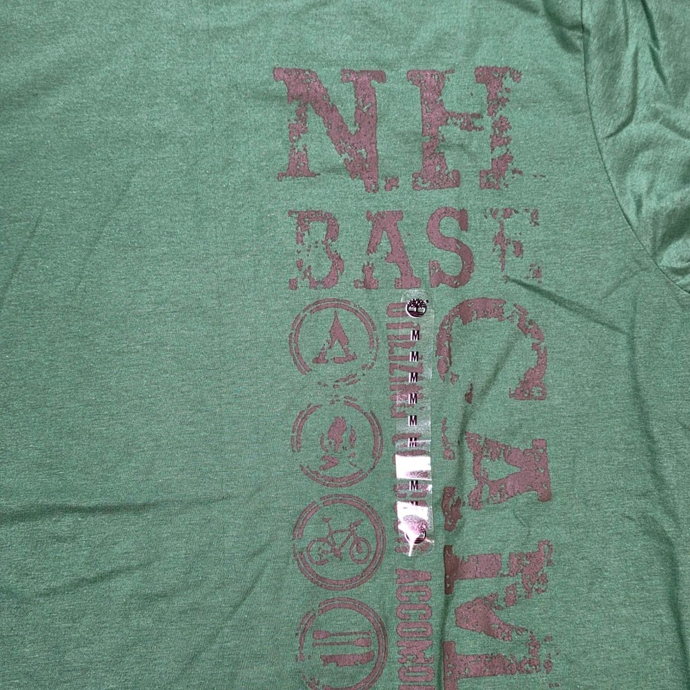 Timberland NH Base Camp Graphic T-Shirt Men's Size M Green Cotton Crew Neck NEW - Picture 7 of 7